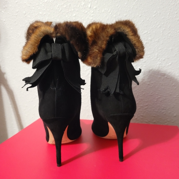 Kate Spade Suede fur heeled booties - Picture 5 of 8